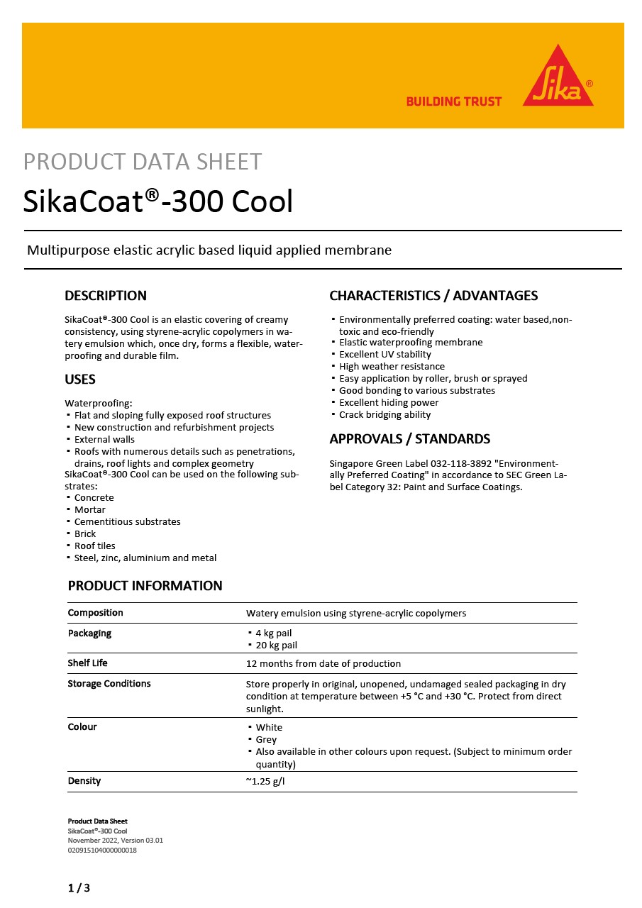 SikaCoat®-300 Cool